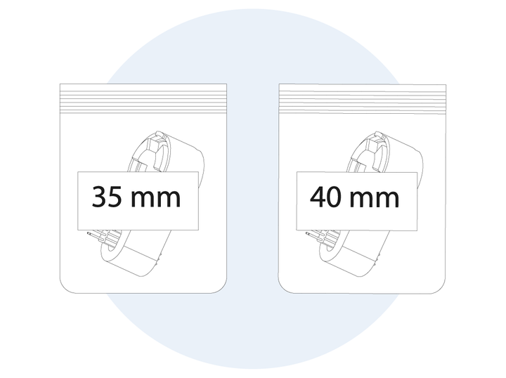 Visuel - Epaisseur Extérieure de 35 mm ou 40 mm